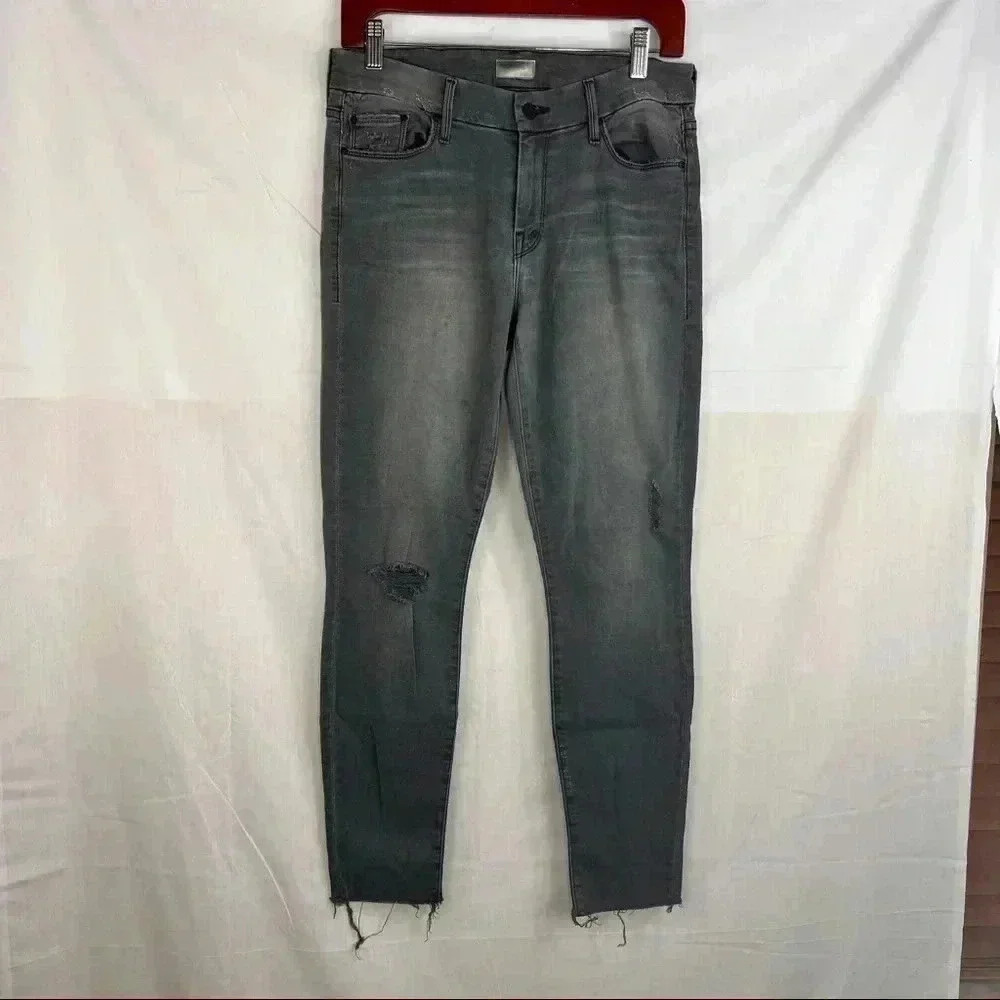 MOTHER Women’s Jeans Looker Ankle Fray In Last Chance Saloon Sz 28 Classic City